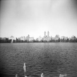 View of river with buildings in background