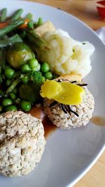 Close-up of meal served on plate