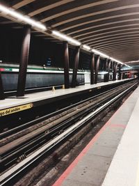 Train at railroad station platform