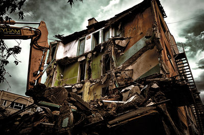 Low angle view of temple against sky