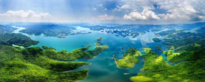 Panoramic view of sea against sky