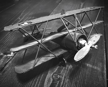 High angle view of boat