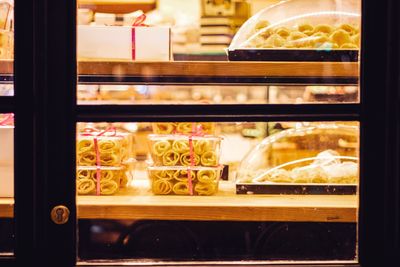 Close-up of ice cream in store