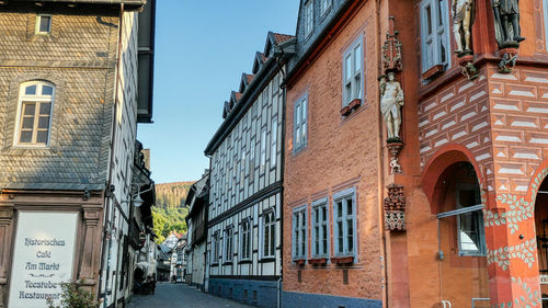 Low angle view of buildings in city