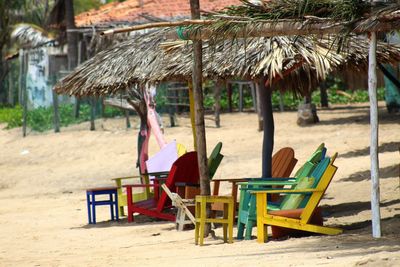 Empty chair on beach