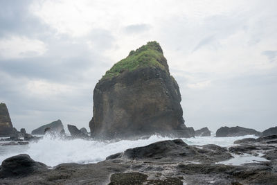 Rock formations at seaside