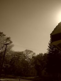 Low angle view of built structure against clear sky