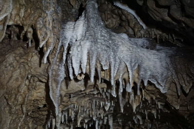 Low angle view of rock formation