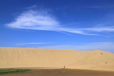 Scenic view of desert against sky