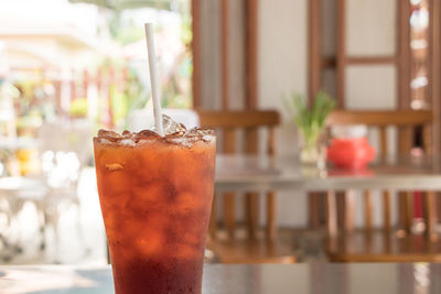 Close-up of drink on table