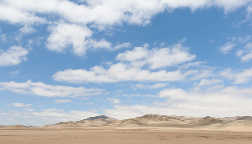 Scenic view of desert against sky