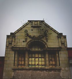 Low angle view of building against clear sky