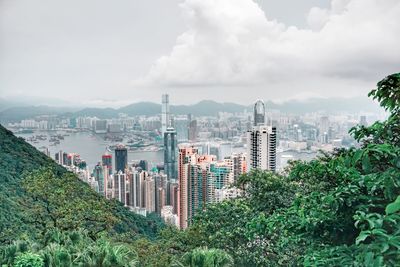 Panoramic view of modern buildings against sky