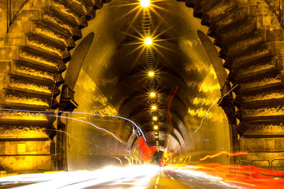 Illuminated city at night