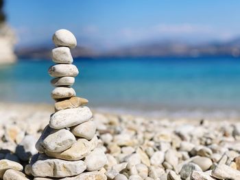 Stack of stones on beach