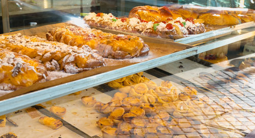 High angle view of food in store