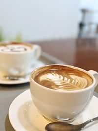 Close-up of coffee on table