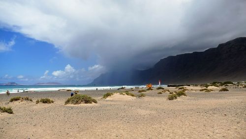 Panoramic view of beach against sky