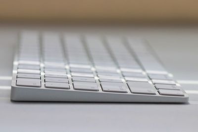 Close-up of computer keyboard on table