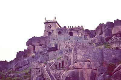 Ancient structure against clear sky