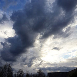 Low angle view of cloudy sky