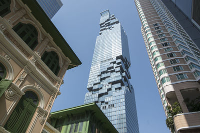 Low angle view of buildings against sky