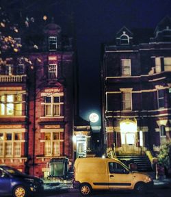 Cars parked in front of building