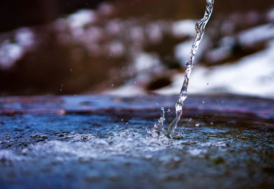 Close-up of water splashing