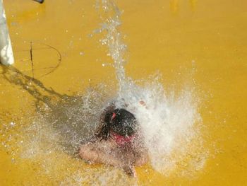 Water splashing in water