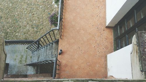 Stairs along built structures