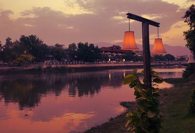 Reflection of built structures in water