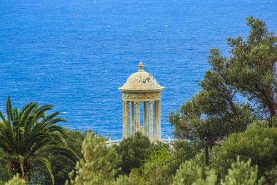 View of building with sea in background