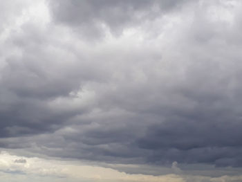 Low angle view of storm clouds in sky