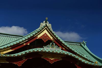 Low angle view of temple against sky