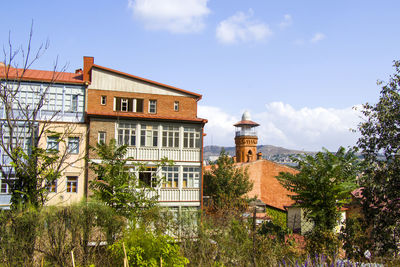  tbilisi botanical street, old famous houses and city view, old famous street in old town