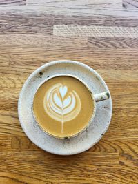 Directly above shot of coffee on table