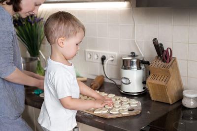 People having food at home