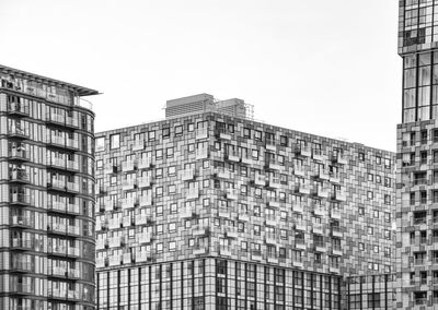 Low angle view of modern building against sky