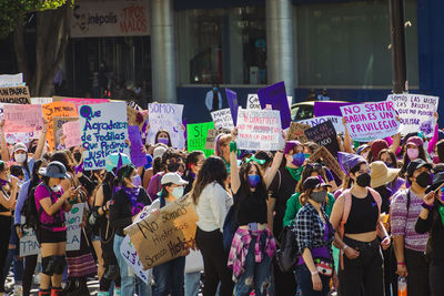 On the way to 8m, a feminist demonstration to commemorate international women's day. 