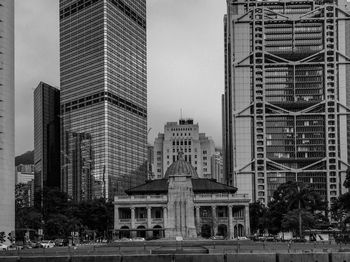 Buildings in city against sky