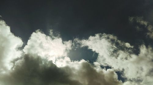 Low angle view of cloudy sky