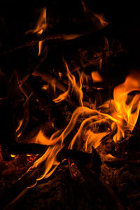 Close-up of bonfire
