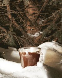 Close-up of coffee with ice cream