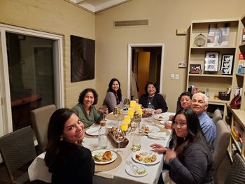 Group of people in restaurant