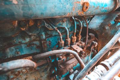 Close-up of rusty machine part