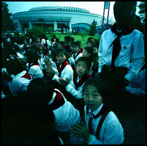 Group of people sitting in bus