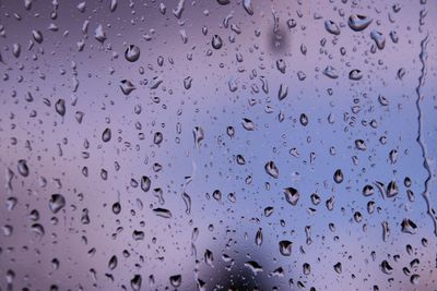 Raindrops on glass