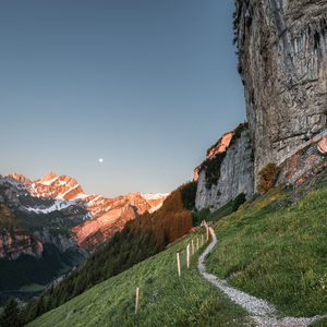 Scenic view of landscape against clear sky