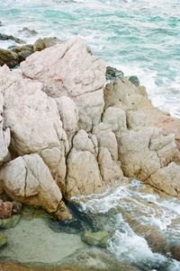 View of rocks on beach