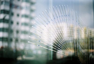 Reflection of window against building